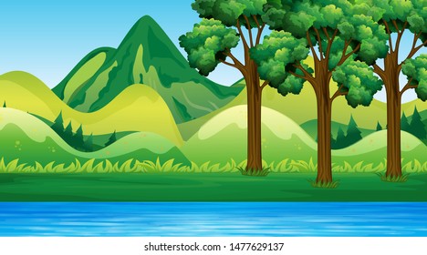 Empty background nature scenery illustration