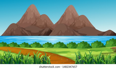 Empty background nature scenery illustration