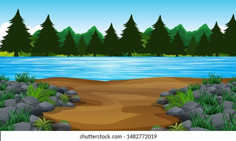 Empty background nature scenery illustration