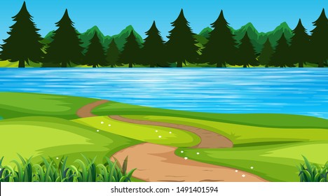 Empty background nature scenery illustration