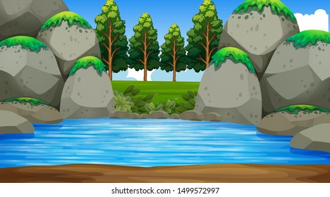 Empty background nature scenery illustration