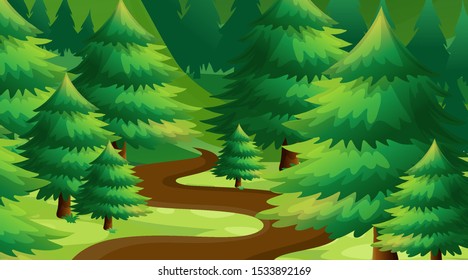 Empty background nature scenery illustration