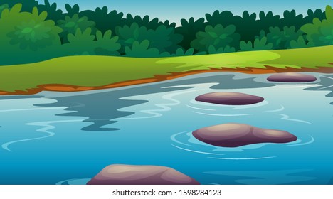 Empty background nature scenery illustration