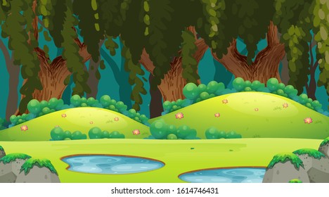 Empty background nature scenery illustration