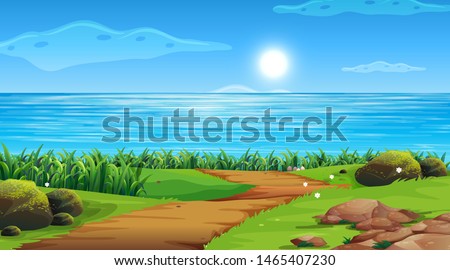 Empty background nature scenery illustration