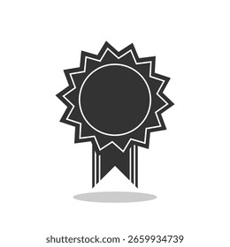 Icono de insignia vacío con sombra