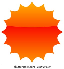 Empty badge, price flash. Vector illustration.