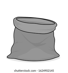 empty bag. container for use. bag for agriculture. vector illustration.