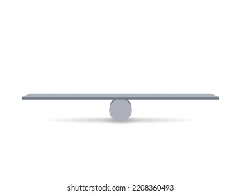 Empty balanced seesaw icon. Clipart image isolated on white background