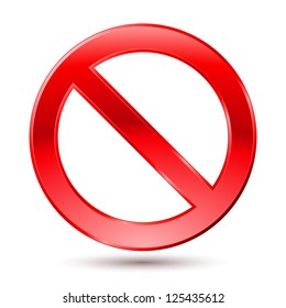 Empty Ban Sign. Illustration on white background