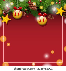 Leeres Banner zum Weihnachtsthema mit Ziergrafik