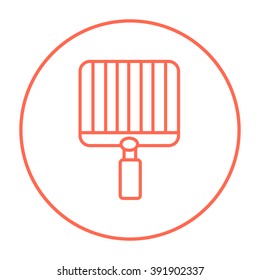 Empty barbecue grill grate line icon.