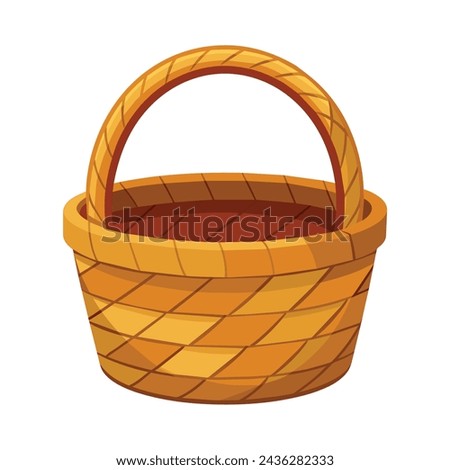 empty basket isolated on white