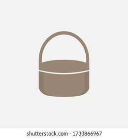 Empty basket line. vector Simple modern icon design illustration.