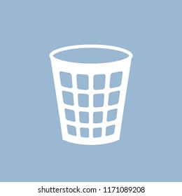Empty basket vector icon isolated on white background