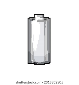 empty battery energy game pixel art retro vector. bit empty battery energy. old vintage illustration