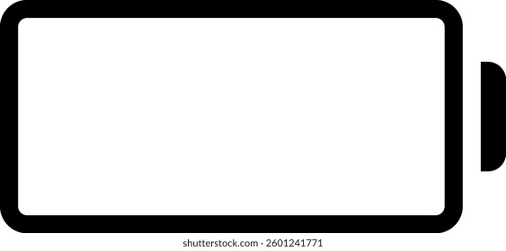 empty battery glyph icon illustration vector