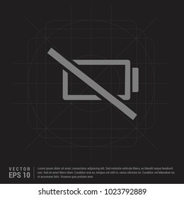 Empty battery icon - Black Creative Background