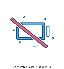 Empty battery icon design vector