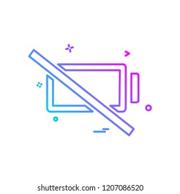 Empty battery icon design vector