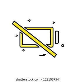 Empty battery icon design vector