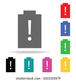 Empty battery icon. Elements in multi colored icons for mobile concept and web apps. Icons for website design and development, app development on white background