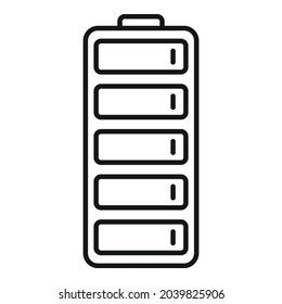 Empty battery icon outline vector. Charge battery. Lithium energy