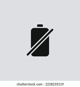 Empty battery icon sign vector,Symbol, logo illustration for web and mobile