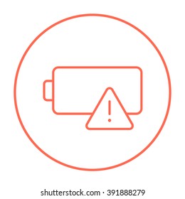 Empty battery line icon.