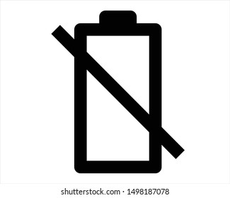 empty battery line icon - vectors eps10
