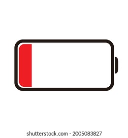 diseño vectorial de símbolo de batería vacío