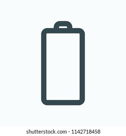 Empty battery vector icon