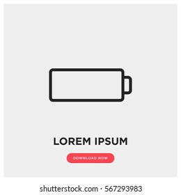 Empty battery vector icon