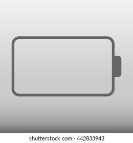 Empty Battery Vector Icon Illustration