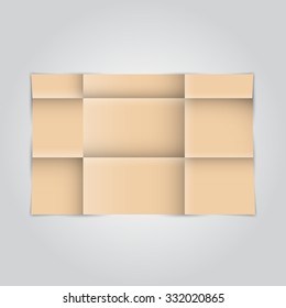 Empty bent paper page. Vector illustration.