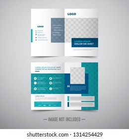 Empty bifold brochure template design