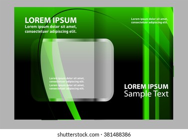 Empty bi-fold brochure template design  
