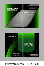 Empty bi-fold brochure template design  