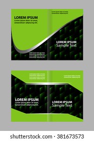 Empty bi-fold brochure template design  