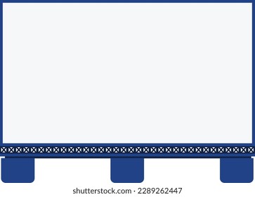 Empty Billboard Mock Up, Advertising Banner on Street, Announcement Board for Communication Flat Media Design