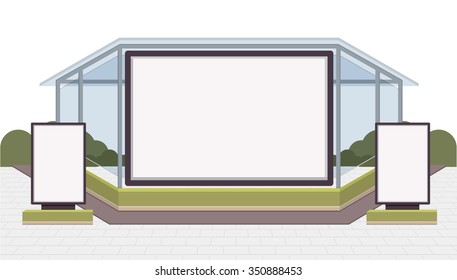 Empty billboard screen, for your advertisement and design vector 