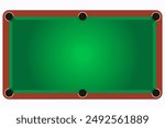 Empty billiard table on a white background. EPS 10