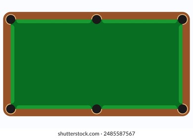 Empty billiard table on a white background. EPS 10