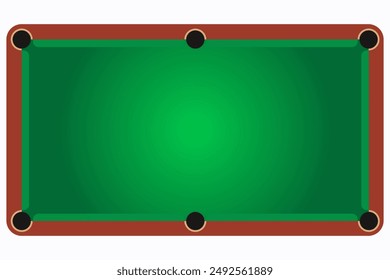 Empty billiard table on a white background. EPS 10