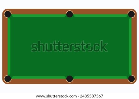 Empty billiard table on a white background. EPS 10