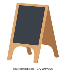 Projeto de modelo de ilustração de vetor de cor plana vazio do menu exterior do giz da placa preta