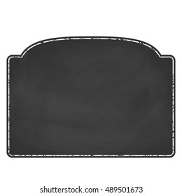 empty black chalk board isolated on white background