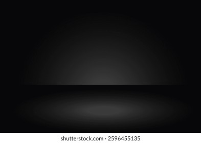 Empty black color studio room background, can use for background and product display 