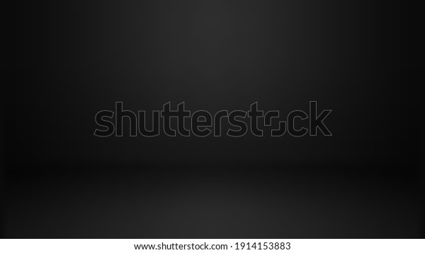 Empty black color studio room background, can use for background and ...
