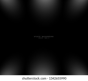 Empty black gradient studio room background. backdrop light interior with copyspace for your creative project, Vector illustration EPS 10